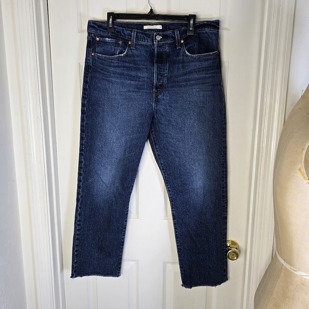 Levis Vintage BIG E‎ Wedgie Straight Mens Blue Denim Jeans 33 X 28
